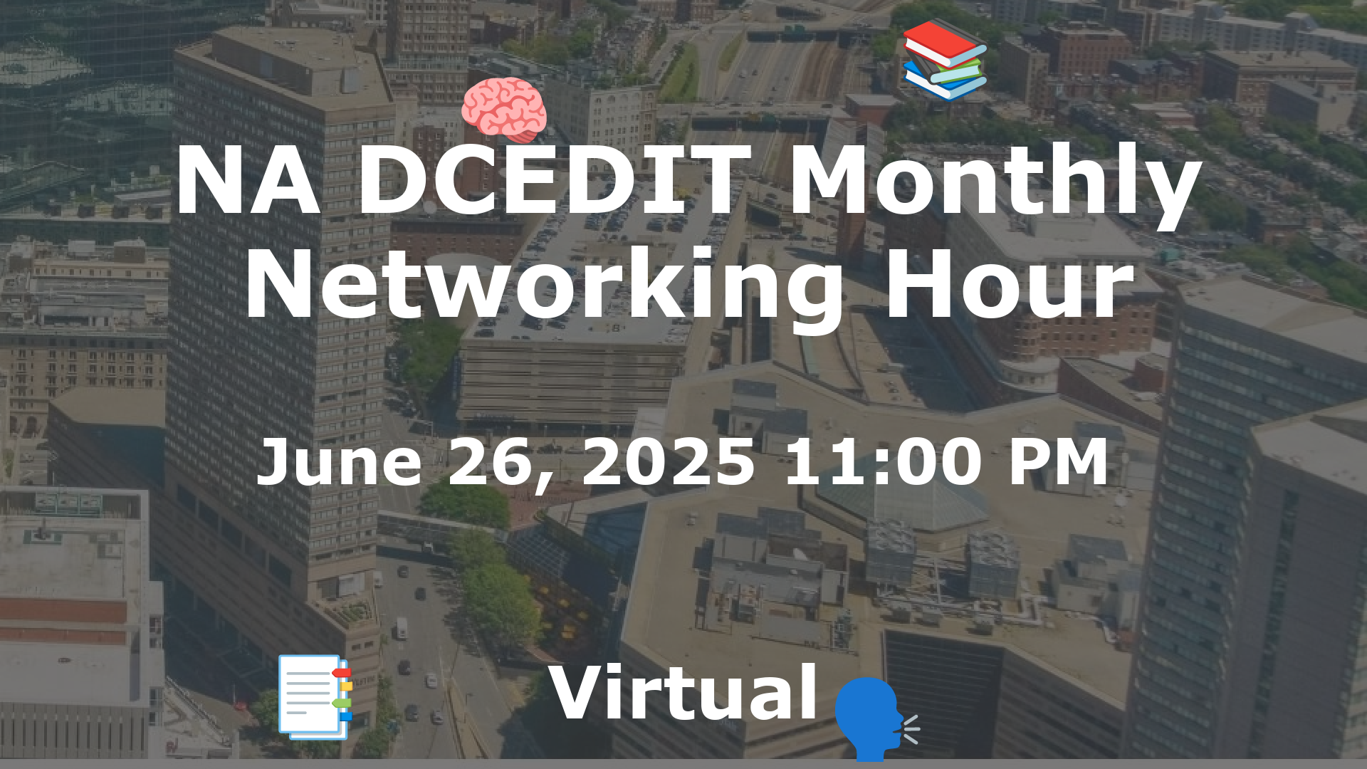 NA DCEDIT Monthly Networking Hour event image